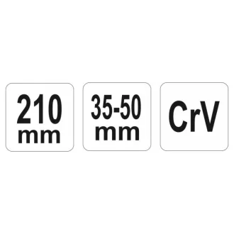 YATO Nastaviteľný skrutkový kľúč 35-50 mm / 210 mm CrV