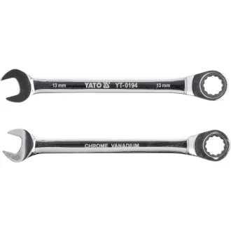 YATO Ratsňovo-kombinovaný kľúč 13 mm / 180 mm 72T CrV