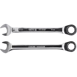 YATO Kľúč s račňou a očkom 16 mm / 210 mm 72T CrV