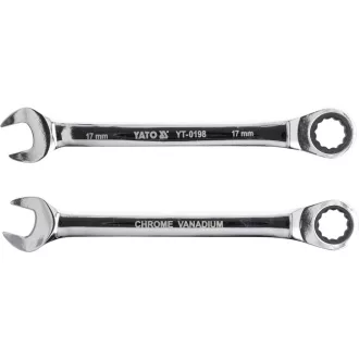 YATO Ratchetový kľúč, 17 mm / 225 mm, 72T CrV