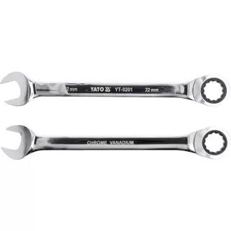   YATO Kľúč s rátaním hviezdicový-vidličkový 22 mm / 290 mm 72T CrV