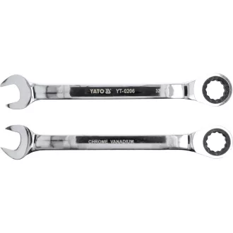 YATO Kľúč s rátom a vidličkou 32 mm / 420 mm 72T CrV
