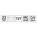 YATO Kľúč s račňou 22 mm / 250 mm CrV