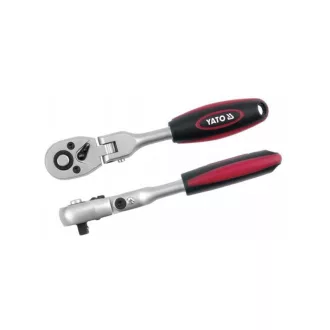   YATO Ráčna hnací hriadeľ 1/4" 159 mm 72T kĺbový ±90° priamy hriadeľ CrV