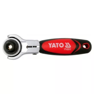   YATO račňový hnací hriadeľ 1/4" 72T 115 mm otočná hlava CrV
