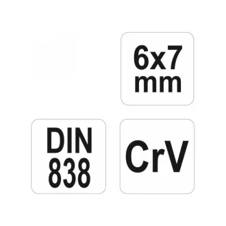 YATO Ohnutý hviezdový kľúč 6 x 7 mm CrV