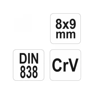 YATO Lomený kombinovaný kľúč 8 x 9 mm CrV