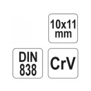 YATO Ohnutý krížový kľúč 10 x 11 mm CrV