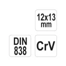YATO Ohnutý kľúč 12 x 13 mm CrV