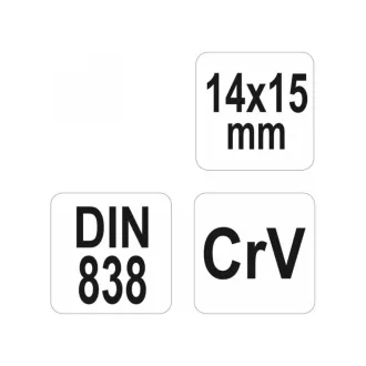 YATO Ohybný hviezdicový kľúč 14 x 15 mm CrV