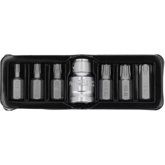 YATO Sada bitov Torx 7 kusov (1/2" T25-T50)