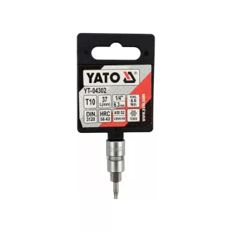 YATO nástrčný kľúč na bity Torx 1/4" T10 CrV