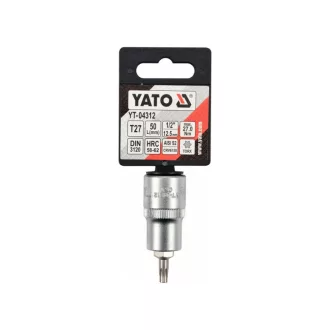 YATO nástrčný kľúč na bity Torx 1/2" T27 CrV