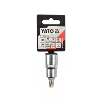 YATO nástrčný kľúč na bity Torx 1/2" T45 CrV