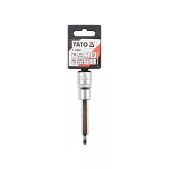 YATO Dlhý nástrčný kľúč Torx 1/2" T25 CrV