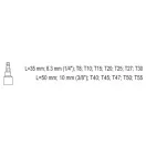 YATO Sada nástrčných kľúčov 12-dielna Torx 1/4", 3/8" CrV