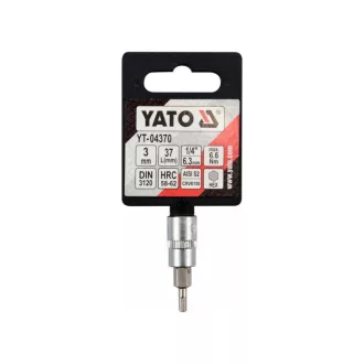 YATO nástrčný kľúč na bity Allen 1/4" 3 mm CrV