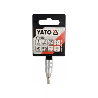 YATO nástrčný kľúč na bity Allen 1/4" 4 mm CrV
