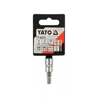 YATO nástrčný kľúč na bity Allen 1/4" 5 mm CrV