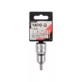 YATO nástrčný kľúč na bity Allen 1/2" 5 mm CrV