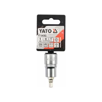 YATO nástrčný kľúč na bity Allen 1/2" 6 mm CrV