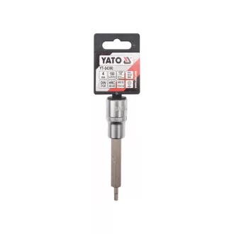   YATO Dlhý nástrčný kľúč na bity Allen 1/2" 4 mm CrV