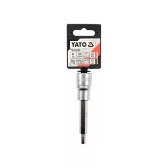   YATO Dlhý nástrčný kľúč na bity Allen 1/2" 6 mm CrV