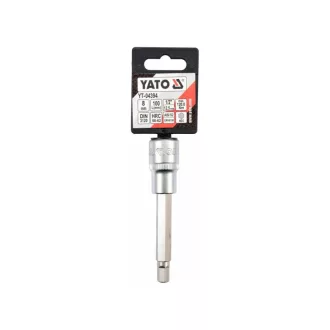   YATO Dlhý nástrčný kľúč na bity Allen 1/2" 8 mm CrV