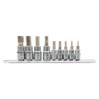   Sada nástrčných kľúčov YATO 9 kusov Allen 1/4", 3/8" CrV