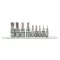 Sada nástrčných kľúčov YATO 9 kusov Allen 1/4", 3/8" CrV