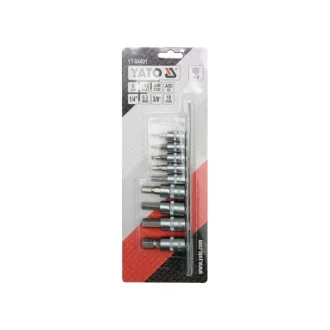   Sada nástrčných kľúčov YATO 9 kusov Allen 1/4", 3/8" CrV