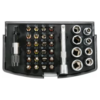 Sada bitov a nástrčiek YATO 34 kusov 1/4" S2