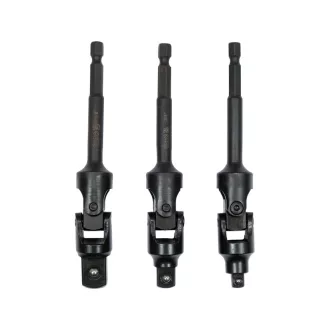   Sada adaptérov YATO nástrčných kľúčov 3 diely 1/4" Hex -> 1/4" 3/8" 1/2" štvorcový CrV