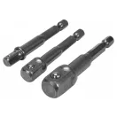 Sada adaptérov YATO nástrčných kľúčov 3 diely 1/4" Hex -> 1/4", 3/8", 1/2" štvorec