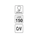 YATO držiak bitov 150 mm 1/4" rýchloupínací