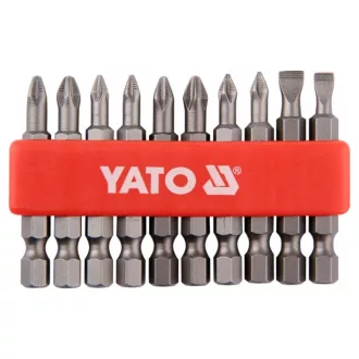 Sada hrotov YATO 10 kusov 50 mm (5-6 mm-PH1-PH2-PZ1-PZ2)