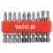 Sada hrotov YATO 10 kusov 50 mm (5-6 mm-PH1-PH2-PZ1-PZ2)