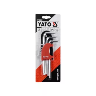 YATO súprava imbusových kľúčov 9 dielov 2,0-10 mm CrV