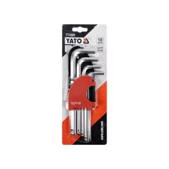 YATO súprava imbusových kľúčov 10 dielov 2,0-12 mm CrV