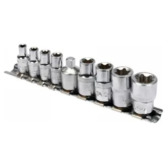   Sada nástrčných kľúčov YATO 9-dielna vonkajší Torx 1/4", 3/8" CrV