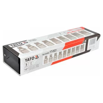   YATO Sada nástrčných kľúčov 9-dielna externá Torx 1/2" E10-E24 CrV