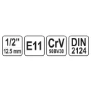 YATO nástrčný kľúč vonkajší torx 1/2" E11 CrV