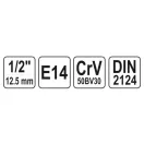 YATO nástrčný kľúč vonkajší Torx 1/2" E14 CrV