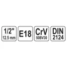 YATO nástrčný kľúč vonkajší torx 1/2" E18 CrV