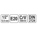 YATO nástrčný kľúč vonkajší torx 1/2" E20 CrV