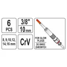 YATO Sklopný kľúč na žeravenie 6 dielov 3/8" CrV