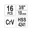 Sada na odstránenie poškodenej žeraviacej sviečky YATO 16 dielna 3/8" CrV