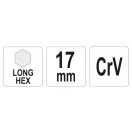 YATO dlhý imbusový kľúč 17,0 mm CrV