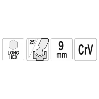 YATO Imbusový kľúč s dlhou guľovou hlavou 9,0 mm CrV