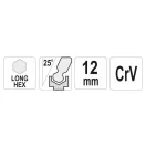 YATO Imbusový kľúč s dlhou guľovou hlavou 12,0 mm CrV